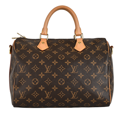 Speedy 30, £750, Handbags, Brown, Canvas, Front view